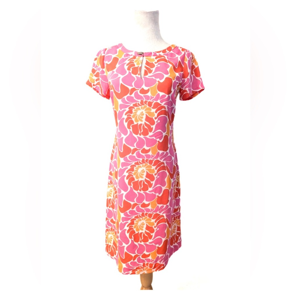 Banana Republic | Vibrant Pink and Orange Floral Dress | Size 2 | New w Tags